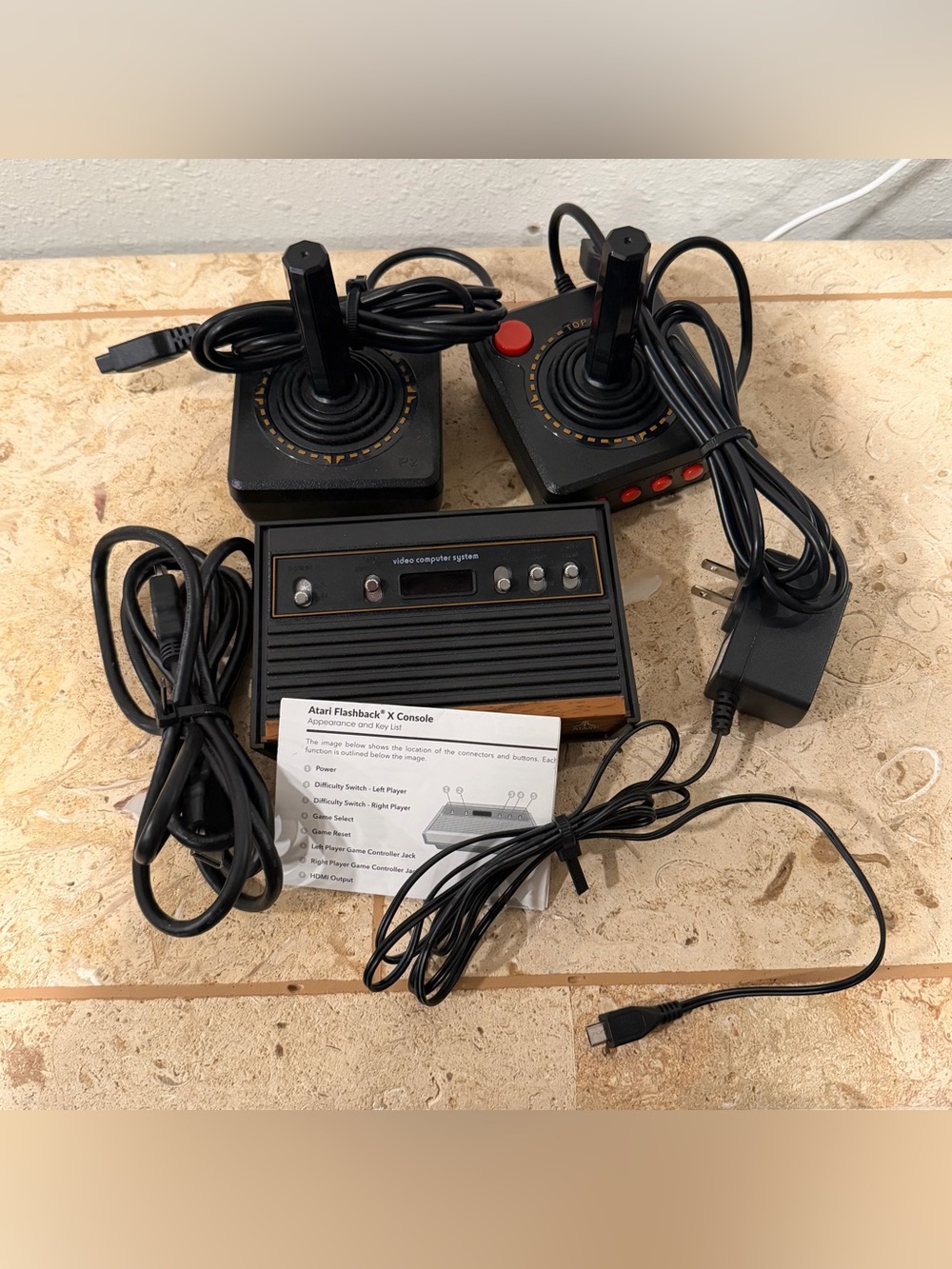 ATARI FLASHBACK X MINI CONSOLE AR3060S/ 2 CONTROLLERS 110 GAMES TESTED WORKS !